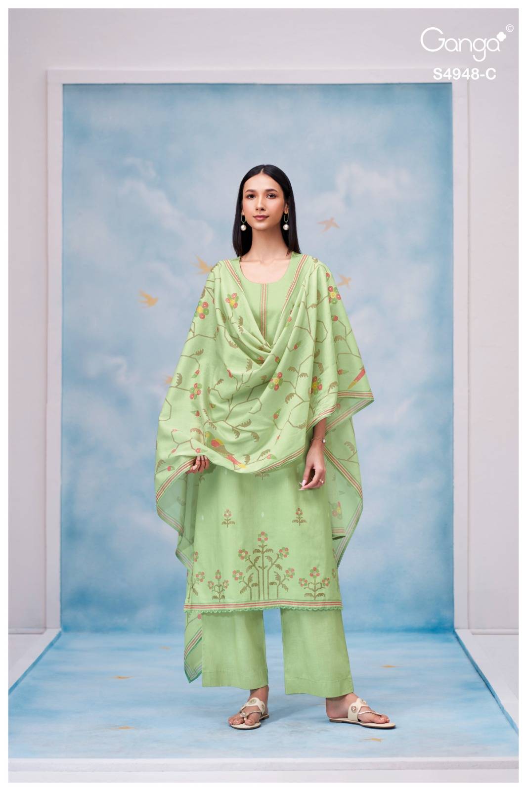 GRIXA 4948 By Ganga Fashion Stylish Beautiful ColourfulCOTTON Dresses At Wholesale Price